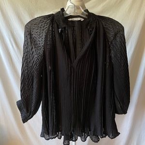 Zara pleated V-neck shirt size XS
